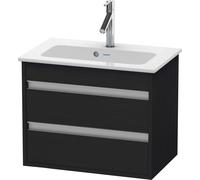 Duravit Ketho bâti-support lavabo suspendu, Compact, 600x480x385 mm, 2 tiroirs, pour ME by Starck 234263, KT645201616, Couleur: Décor chêne noir