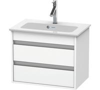 Duravit Ketho bâti-support lavabo suspendu, Compact, 600x480x385 mm, 2 tiroirs, pour ME by Starck 234263, KT645201818, Couleur: Décor blanc mat