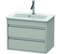 Duravit Bâti-support lavabo suspendu Ketho KT645200707 600x480x385mm, 2 tiroirs, gris béton