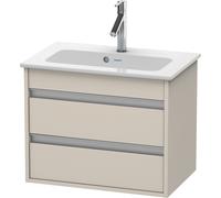 Duravit Bâti-support lavabo suspendu Ketho Compact KT645209191 600×480×385 mm, 2 tiroirs, taupe mat