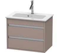 Duravit Bâti-support lavabo suspendu Ketho KT645204343 600x480x385 mm, 2 tiroirs, basalte mat