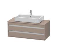 Duravit Ketho - Meuble pour lavabo 50x120x55 cm, 2 tiroirs, Basalt Matt KT665604343