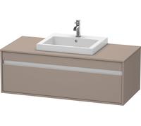 Duravit Meuble sous-lavabo Ketho KT679604343 suspendu 1200x426x550 mm - 1 tiroir - décor basalte mat