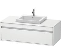 Ketho Duravit vasque KT679601818 120 x 55 cm, blanc mat, pour lavabo encastré au centre, 2000 , suspendu