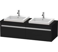 Duravit Ketho Meuble sous-lavabo sur console suspendu, 1400x426x550 mm, 2 tiroirs, pour 2 lavabos à encastrer, des deux côtés, KT6797B1616