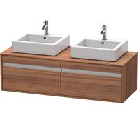 Duravit Ketho meuble sous-vasque KT6697B7979 140x55x42,6cm, pour Aufsatzbecken , découpe des deux côtés, noyer naturel