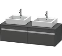 Duravit Meuble sous-vasque Ketho pour vasque à poser, découpe des deux côtés, graphite mat