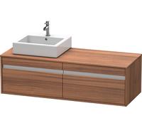 Duravit Meuble lavabo Ketho KT6697L7979 1400×426×550 mm 2 tiroirs pour vasque gauche noyer