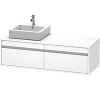 Duravit Meuble sous-vasque Ketho KT6697L1818 140x55x42,6 cm 2 tiroirs gauche blanc mat