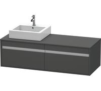 Duravit meuble sous-vasque Ketho Aufsatzbecken , découpe à gauche, graphite mat