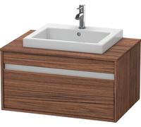 Ketho Duravit vasque KT679402121 80 x 55 cm, noyer foncé, pour lavabo encastré au centre, 2000 , suspendu