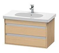 Ketho Duravit vasque KT664703030 80 x 45,5 cm, chêne naturel, 2 tiroirs, suspendu