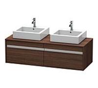 Duravit Ketho meuble sous-vasque KT6697B5353 140x55x42,6cm, pour Vasques à poser , découpe des deux côtés, marron foncé