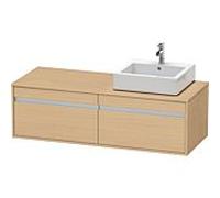 Duravit Ketho meuble sous-vasque KT6697R3030 140x55x42,6cm, pour Vasques à poser , découpe à droite, Eiche natur