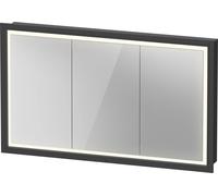 Duravit L-Cube armoire de toilette avec éclairage LED, graphite mat, 1200x155x700mm, 3 portes, Touch-LED, prise E, LC7653049491000