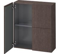 Duravit L-Cube armoires mi-hautes, 2 portes, 700x243x800mm, LC116707272, Couleur: placage en chêne véritable brossé foncé