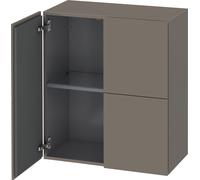 Duravit L-Cube armoires mi-hautes, 2 portes, 700x363x800mm, LC117709090, Couleur: Flanelle Vernis gris satiné mat soyeux
