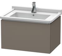 Duravit L-Cube bâti-support de lavabo suspendu, 1 tiroir, 670x408x469mm, LC616409090, Couleur: Flanelle Vernis gris satiné mat soyeux