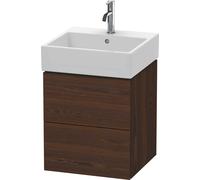 Duravit Bâti-support lavabo suspendu L-Cube LC627406969, 2 tiroirs, 484×544×459 mm, noyer brossé