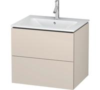 Duravit L-Cube bâti-support lavabo suspendu, 2 tiroirs, 620x550x481mm, LC624008383, Couleur: Décor taupe super mat