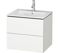 Duravit L-Cube bâti-support lavabo suspendu, 2 tiroirs, 620x550x481mm, LC624008484, Couleur: Blanc super mat Décor