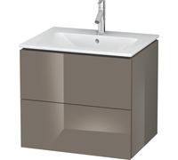 Duravit L-Cube bâti-support lavabo suspendu, 2 tiroirs, 620x550x481mm, LC624008989, Couleur: Laque haute brillance Gris Flanelle