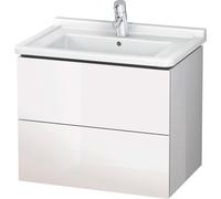 Duravit Meuble sous-vasque suspendu L-Cube LC626401616 – 2 tiroirs, 67×46,9 cm, chêne noir