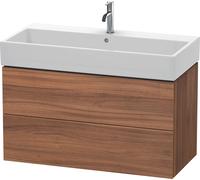 Duravit L-Cube bâti-support lavabo suspendu, 2 tiroirs, 984x544x459mm, LC627807979, Couleur: Décor noyer naturel