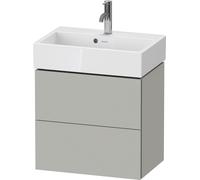 Duravit L-Cube meuble sous-vasque LC621900707 58,4x39,1x54,4cm, 2 tiroirs, mural, gris béton mat