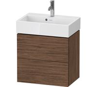 Duravit L-Cube bâti-support lavabo suspendu, Compact, 2 tiroirs, 584x544x391mm, LC621902121, Couleur: DÃ©cor noyer foncÃ©