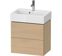 Duravit L-Cube meuble sous vasque LC621907171 58,4x39,1x54,4cm, 2 tiroirs, mural, chêne méditerranéen