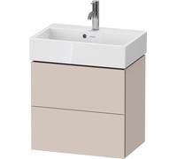 Duravit L-Cube bâti-support lavabo suspendu, Compact, 2 tiroirs, 584x544x391mm, LC621908383, Couleur: Décor taupe super mat