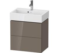 Duravit L-Cube meuble sous-lavabo LC621908989 58,4x39,1x54,4cm, 2 tiroirs, mural, gris flanelle brillant