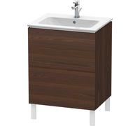 Duravit Bâti-support pour lavabo à poser L-Cube LC662506969 2 tiroirs Noyer brossé 620x704x481 mm