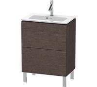 Duravit Meuble sous-vasque L-Cube LC667307272 Compact 2 tiroirs 620x704x391 mm chêne brossé foncé