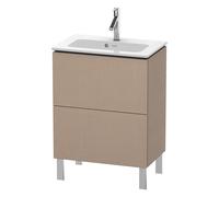 L-Cube Duravit vasque LC667307575 62 x 39, 2000 cm, lin, 2 coulissants, debout