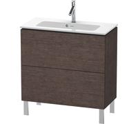 Duravit Meuble sous-vasque L-Cube Compact 2 tiroirs chêne brossé foncé 820×704×391 mm LC667407272