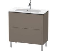L-Cube Duravit vasque LC667409090 82 x 39, 2000 cm, flanelle gris soie mat, 2 coulissants, debout