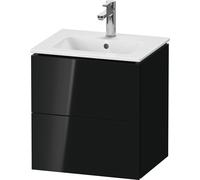 L-Cube Duravit vasque LC621804040 52x39,1x55cm, 2 tiroirs, suspendu, noir brillant