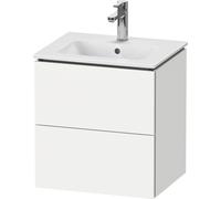 Duravit L-Cube bâti-support pour lavabo suspendu, Compact, 2 tiroirs, 520x550x421mm, LC621808484, Couleur: Blanc super mat Décor