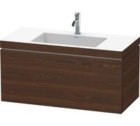 Duravit L-Cube c-bonded Ensemble suspendu, 1 tiroir, sans trop-plein, 1 trou pour robinet, 1000x500x480mm, LC6918O6969