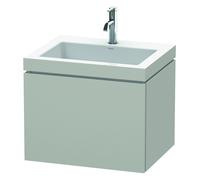 Duravit L-Cube c-bonded Ensemble suspendu, 1 tiroir, sans trop-plein, 1 trou pour robinet, 600x500x480mm, LC6916O0707, Couleur: DÃ©cor gris bÃ©ton mat
