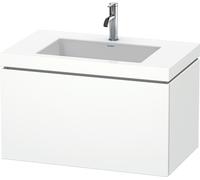Duravit Ensemble suspendu L-Cube c-bonded LC6917O1818 1 tiroir 1 trou 80×50 cm blanc mat