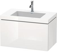 L-Cube Duravit vasque LC6917O2222 80 x 48 cm, trou pour robinet 2000 blanc brillant, 2000 coulissant