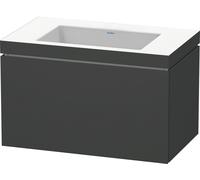 Duravit L-Cube c-bonded Ensemble suspendu, 1 tiroir, sans trop-plein, sans trou pour robinetterie, 800x500x480mm, LC6917N4949