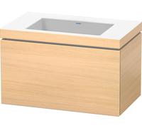 L-Cube Duravit vasque LC6917N7171 80 x 48 cm, sans trou pour robinetterie, chêne méditerranéen, coulissant 2000