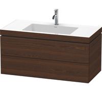 Duravit L-Cube c-bonded Ensemble suspendu, 2 tiroirs, sans trop-plein, 1 trou pour robinet, 1000x500x480mm, LC6928O6969