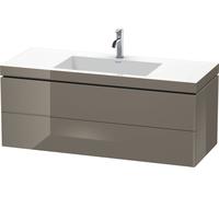 Duravit L-Cube c-bonded Ensemble suspendu, 2 tiroirs, sans trop-plein, 1 trou pour robinet, 1200x500x480mm, LC6929O8989