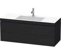 Duravit L-Cube c-bonded Ensemble suspendu, 2 tiroirs, sans trop-plein, 1 trou pour robinet, 1200x500x480mm, LC6929O1616