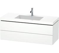 Duravit L-Cube c-bonded Ensemble suspendu, 2 tiroirs, sans trop-plein, 1 trou pour robinet, 1200x500x480mm, LC6929O1818